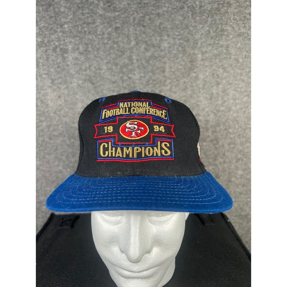 Vintage 1994 San Francisco 49ers NFC Champions Hat New Era Snapback NFL Black